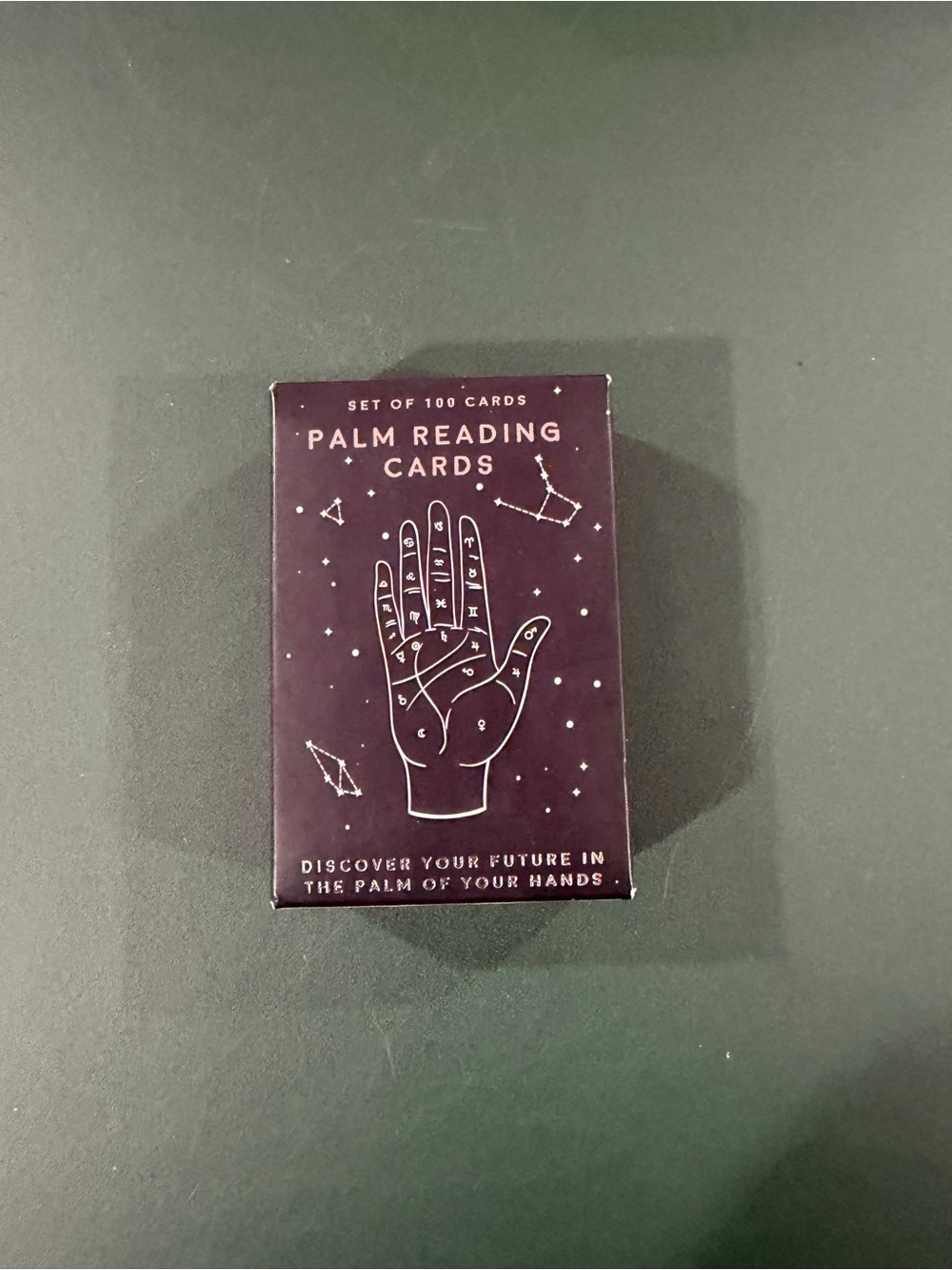 Palm Reading Cards Deck - Dark Purple